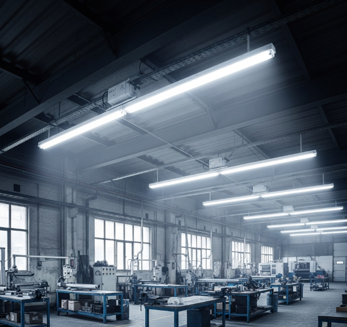 Hình ảnh đèn tuypt led công nghiệp dùng cho nhà xưởng