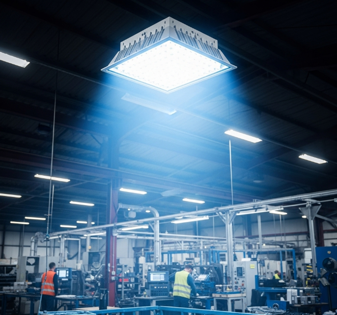 Hình ảnh đèn led Highbay dùng cho nhà xưởng