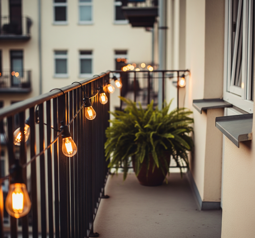 Hình ảnh đèn led treo bóng Edison vintage cho ban công