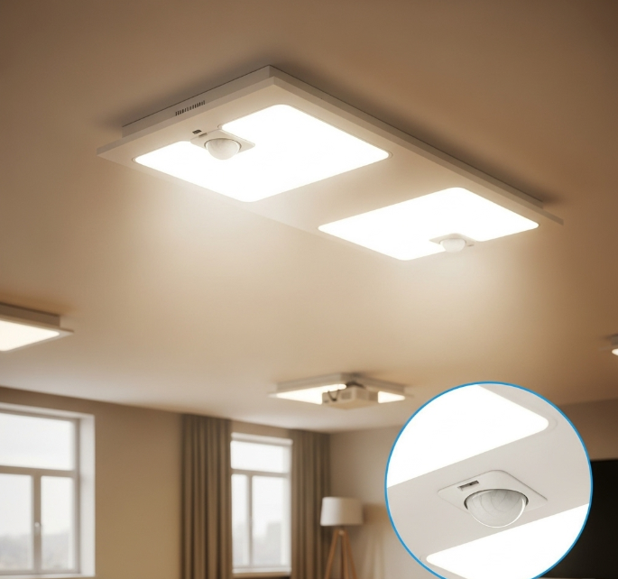 Hình ảnh đèn LED cảm biến cho phòng họp trường học